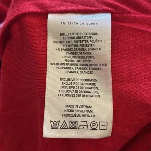 MAEVE by anthropologie  RED Mini  Dress  Long Flounce Sleeves X Small - Picture 7 of 9